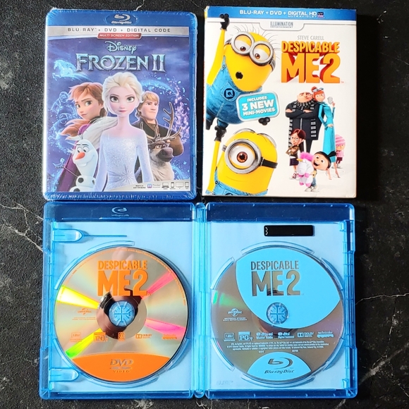 Kids BluRay Movie Bundle - 2019 Disney's Frozen 2 and 2013 Despicable Me 2 - Picture 3 of 9